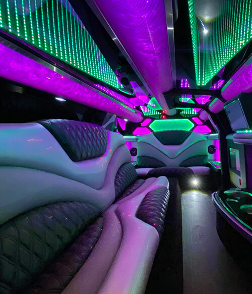 anaheim party bus rentals with laser lights